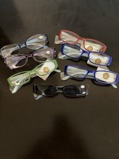 6 Pair Reading Glasses Plus Bonus Sunglasses Readers Spring Hinge All NWT 2.00