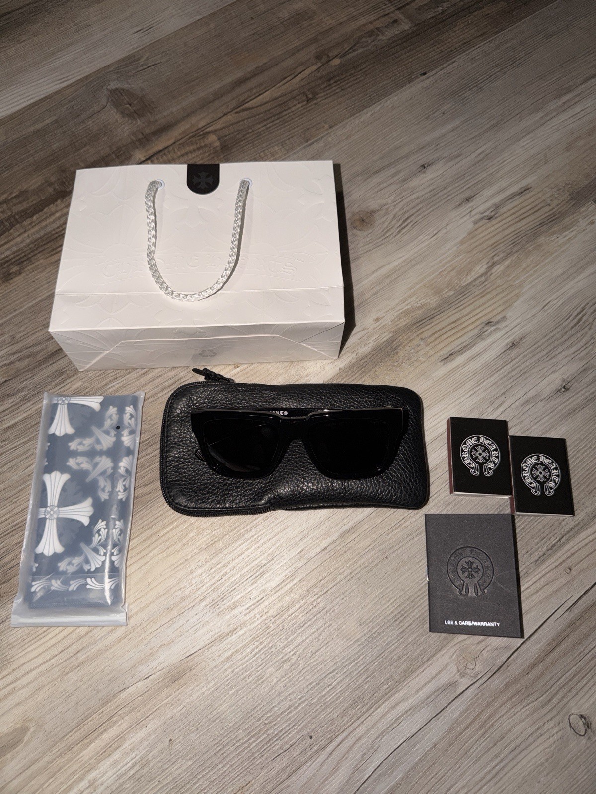 Chrome Hearts BoxOfficer Authentic Black Sunglasses .925 silver RARE Blk Lens thumbnail 8