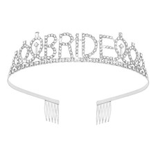 Bachelorette Party Decorations, Wedding Tiaras for Bride Tiara, Bridal Silver