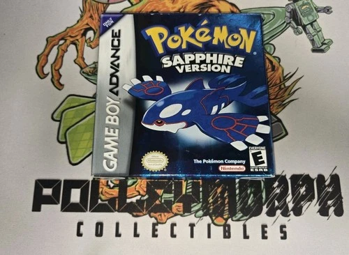 Pokemon Sapphire (GBA, 2003) Authentic CIB Complete w/Manual + Box Fresh Battery