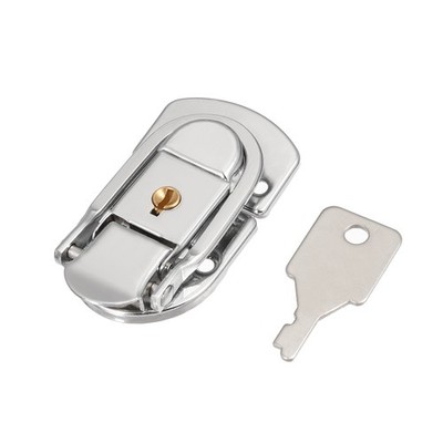 66mm x 34mm Metal Small Size Suitcase Lock Hasp Catch Latch with Keys 1 Pcs
