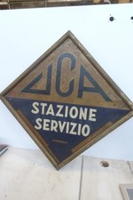 MK  INSEGNA UCA STAZIONE SERVIZIO ASSICURAZIONI TARGA  VINTAGE SIGN