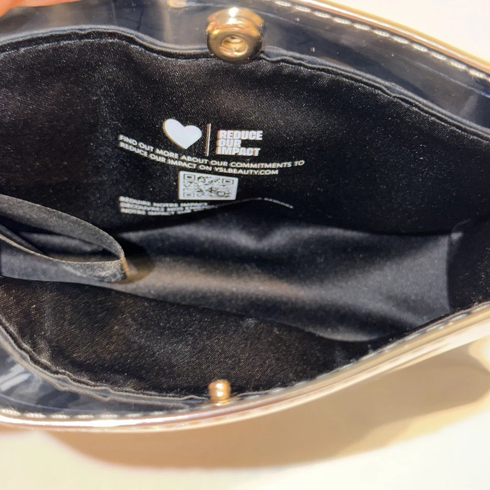 Yves Saint Laurent YSL Silver Bag Makeup Cosmetic Pouch Beaute Case GWP - Image 3 of 4