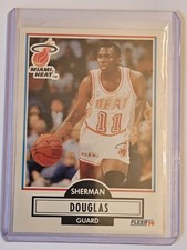Sherman Douglas Rookie Miami Heat 1990 Fleer Basketball Card #98. rookie card picture