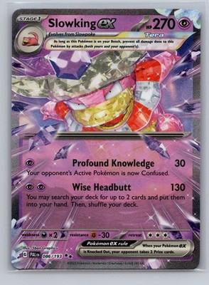 Slowking ex 086/193 Double Rare Paldea Evolved Pokemon Holo Near Mint