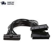 Dual PSU Adapter Cable 24 Pin for ATX Motherboard - 1FT 18AWG Power Solution