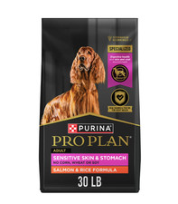 Purina Pro Plan Sensitive Skin, Stomach Salmon and Rice Formula Dog Food, 30 lbs