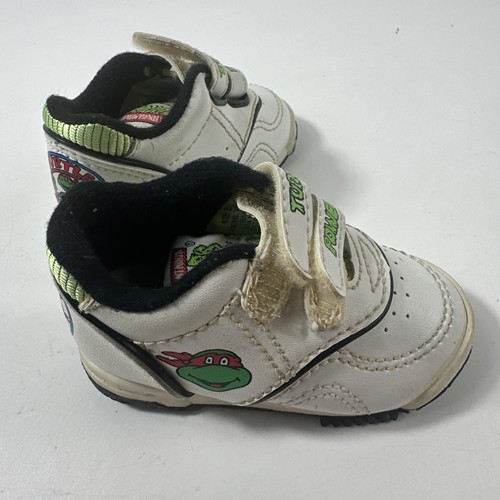 Vtg 1991 RARE Mirage Studios Teenage Mutant Ninja Turtles Baby/Toddler Shoes 2 - Picture 5 of 11