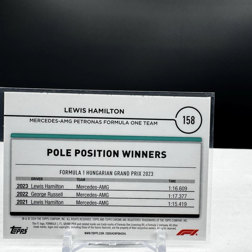 2024 Topps Chrome Formula 1 Lewis Hamilton Card #158 - Image 2 of 2