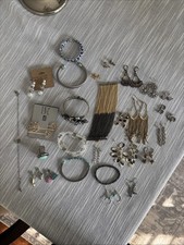 Assorted Costume/Fashion Jewelry Lot- Bracelets, Earrings, Charms, Hair pins