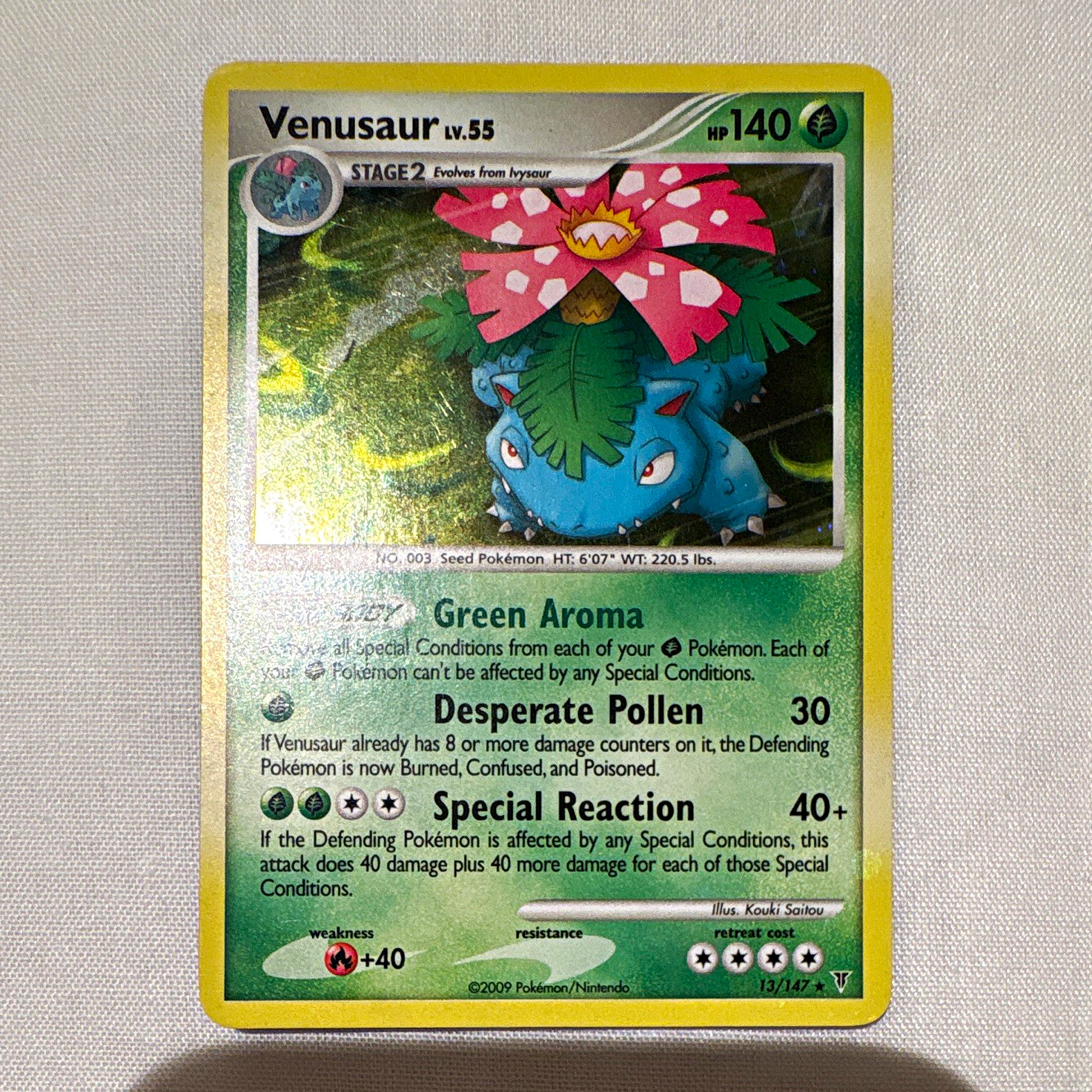 Pokémon TCG Venusaur 13/147 Supreme Victors Holo Rare Stage 2 English HP140