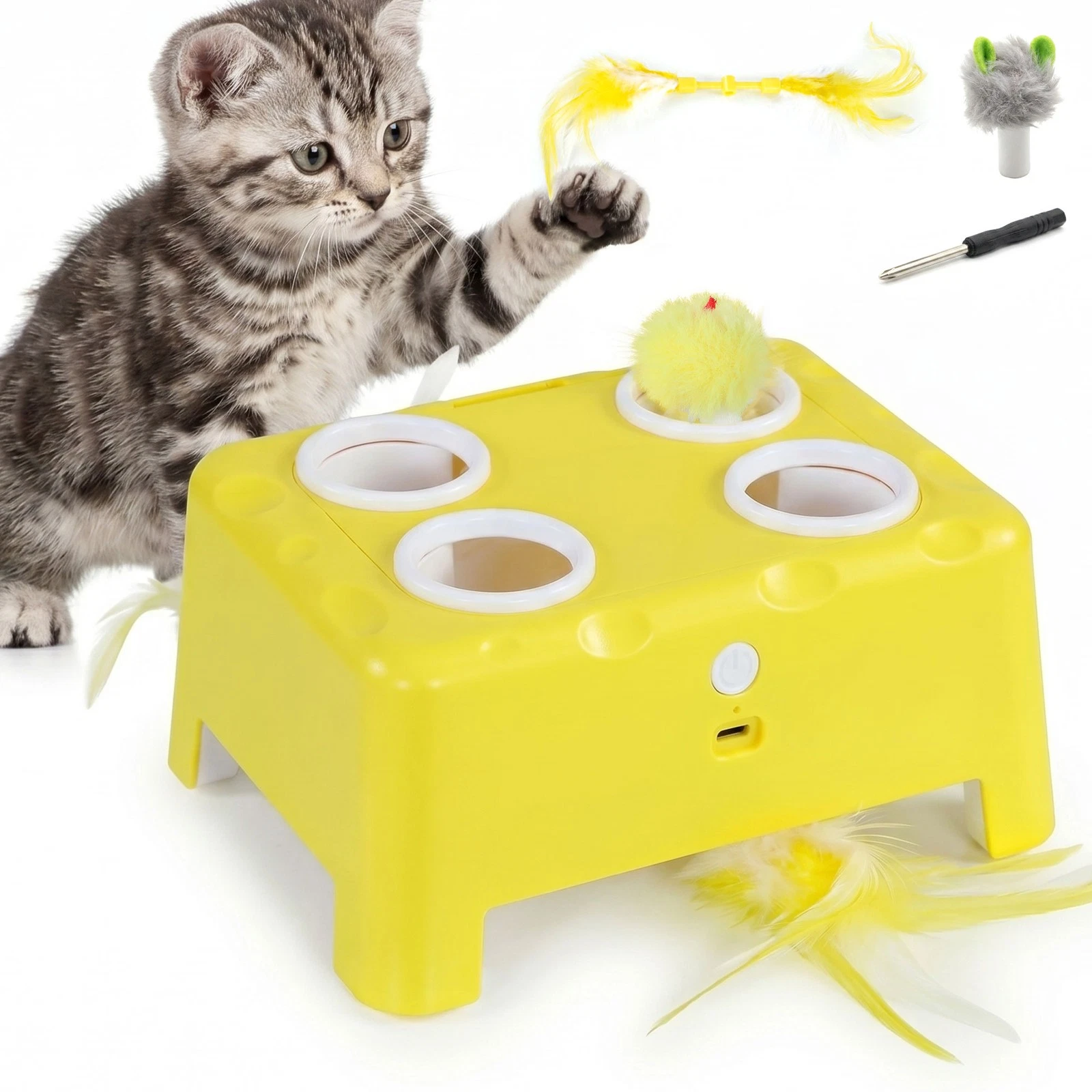 PawHut Interactive Cat Toys for Indoor Kittens & Adult Cats Rechargeable
Opens in a new window or ta