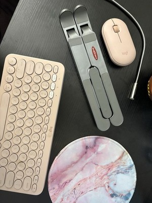 Logitech K380 Compact Wireless Multi-Device Keyboard & Mouse Bundle Pink