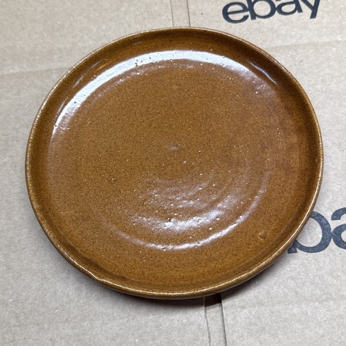 VTG BYBEE POTTERY KENTUCKY HAND MADE 6” PLATE. Brown. Used.