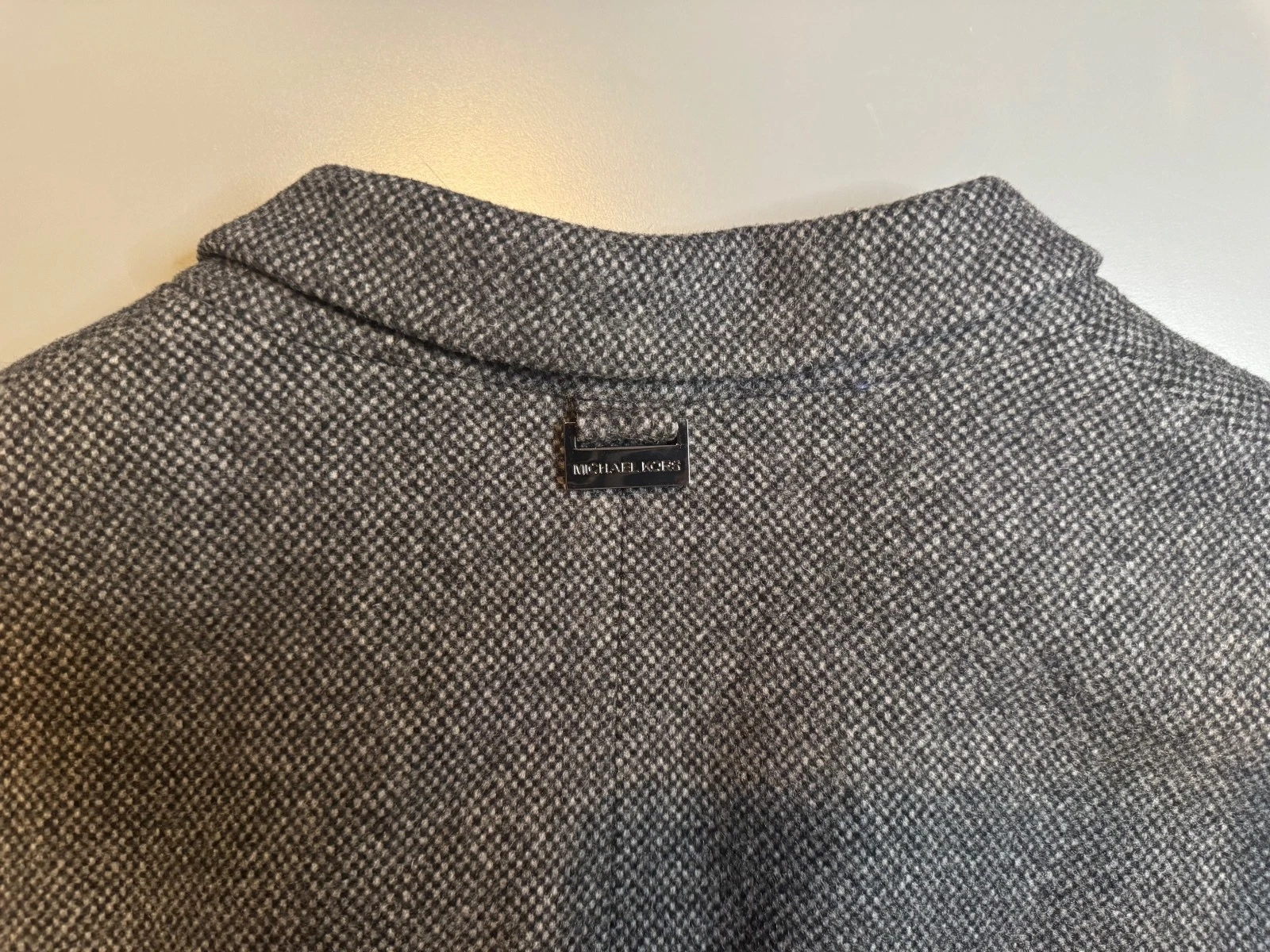 Michael Kors Charcoal Melange Wool Blend Overcoat, Large image 4
