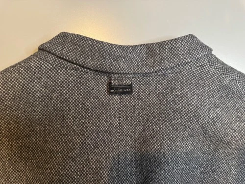 Michael Kors Charcoal Melange Wool Blend Overcoat, Large image 4