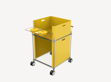 Dog cart with bowls 2 tier rolling pet carrie...