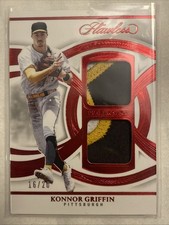 Konnor Griffin Pirates 2025 Panini Flawless Dual Prospect Patches Ruby /20