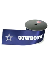 2 1/4" NFL Dallas Cowboys Ribbon, Licensed By USA Licensed Bows and Accessories
