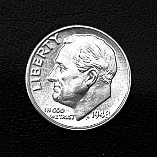 1948 -D 10c SILVER Roosevelt Dime  BU  Strong Full Torch Bands  (R012)