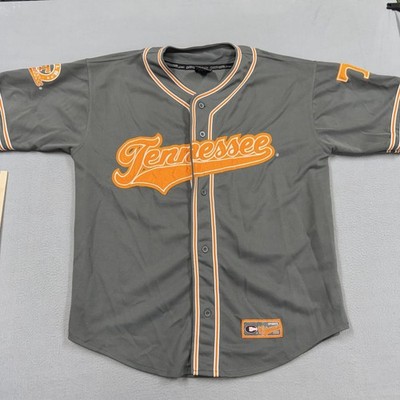 Tennessee Volunteers Jersey Mens XL Gray NCAA Baseball Colosseum Button Front