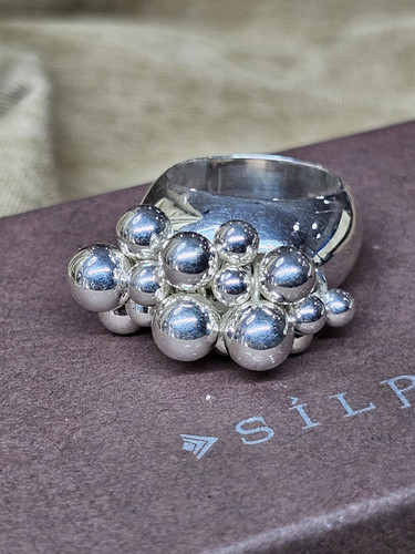 SILPADA STERLING CHA CHA BALL RING SIZE 5 - Picture 1 of 8