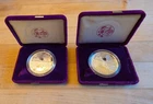 TWO 1995-P Proof American Silver Eagle in Box w/ COA NO RESERVE AUCTION