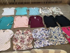 NEW Karen Scott Tops Size M, Size L, Size XL, Size PXL Solids Prints some NWT