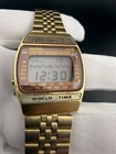Vintage Seiko A239-5010 GOLD World Timer Alarm Digital Watch Japan Retro