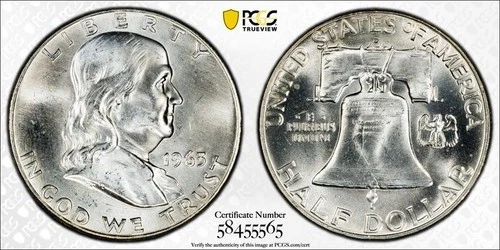 1963-D Franklin Half Dollar 50c PCGS MS64 FBL