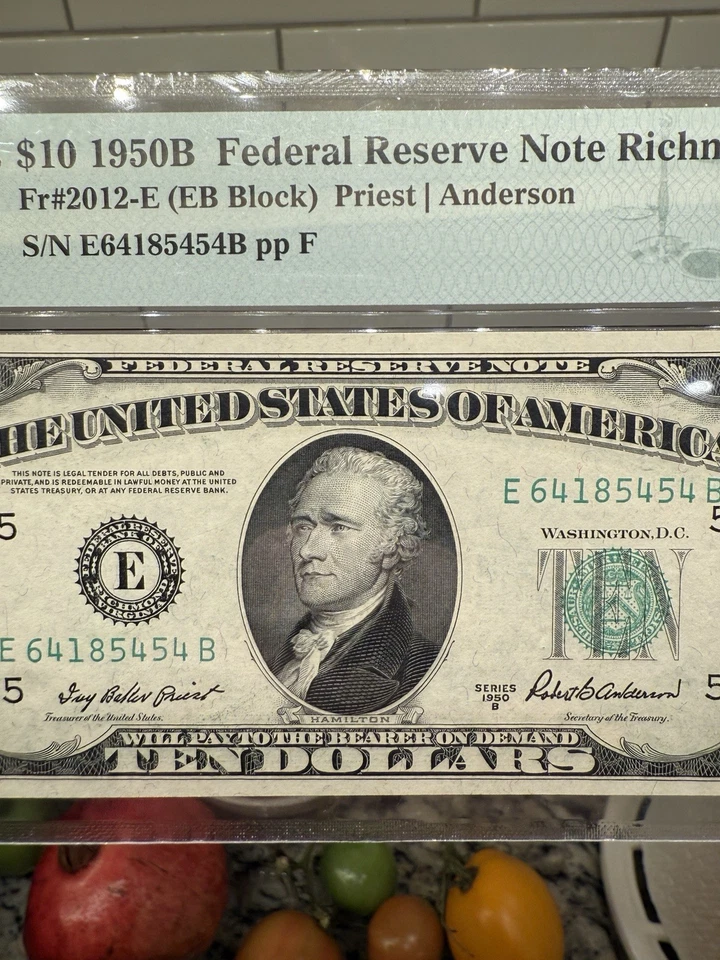US $10 Dollars 1950B PMG 64 EPQ UNC Richmond - Image 3 of 4