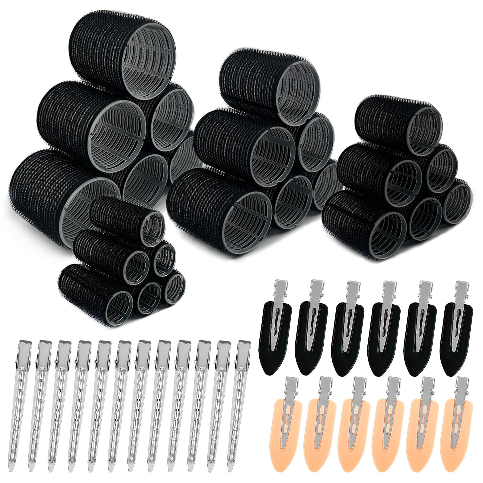 Set 48 Bigodini Autoadesivi Professionali - Volume e Ricci Senza Calore