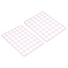 16"x12" Wire Grid Panel, 2pcs for Home Office, Pink
