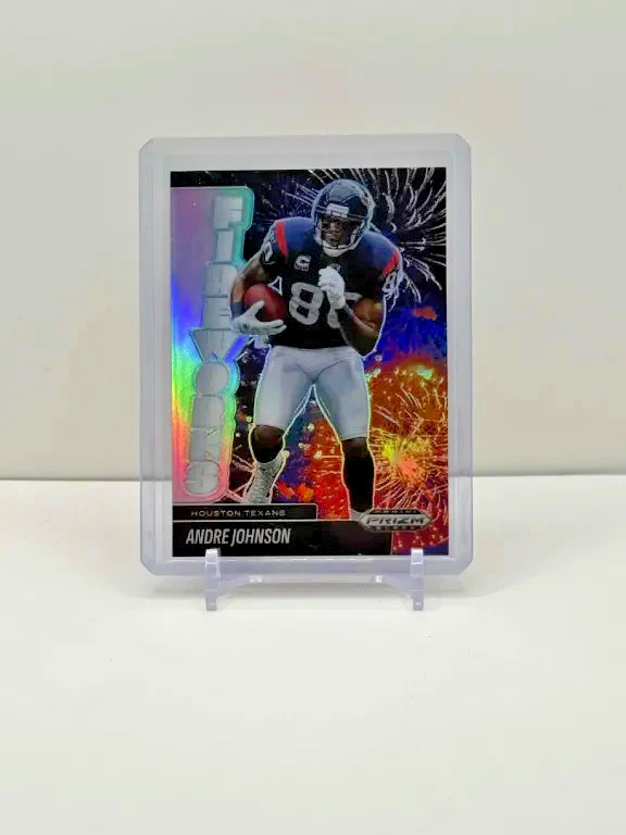 2025 Panini Prizm Black Fireworks Silver Prizm Andre Johnson #17