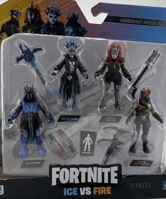 Fortnite Legendary Micro Series Ice vs Fire 4-Inch Mini Figure 4-Pack [The Ice K
