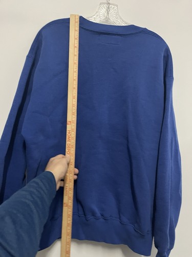 Retro Russel Blue Sweatshirt Pullover Top Men XL 50% Cotton / Poly *WEAR - READ* - Picture 14 of 20