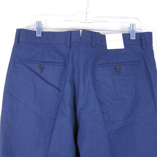 Banana Republic Mens Wool Suit Pant Tailored Slim Fit Signature Suit Blue 33x34 - Picture 8 of 13