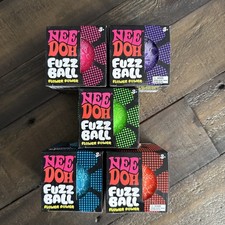 x5 NeeDoh Nee Doh Fuzz Ball Flower Power Squishy Pink Purple Blue Orange Green