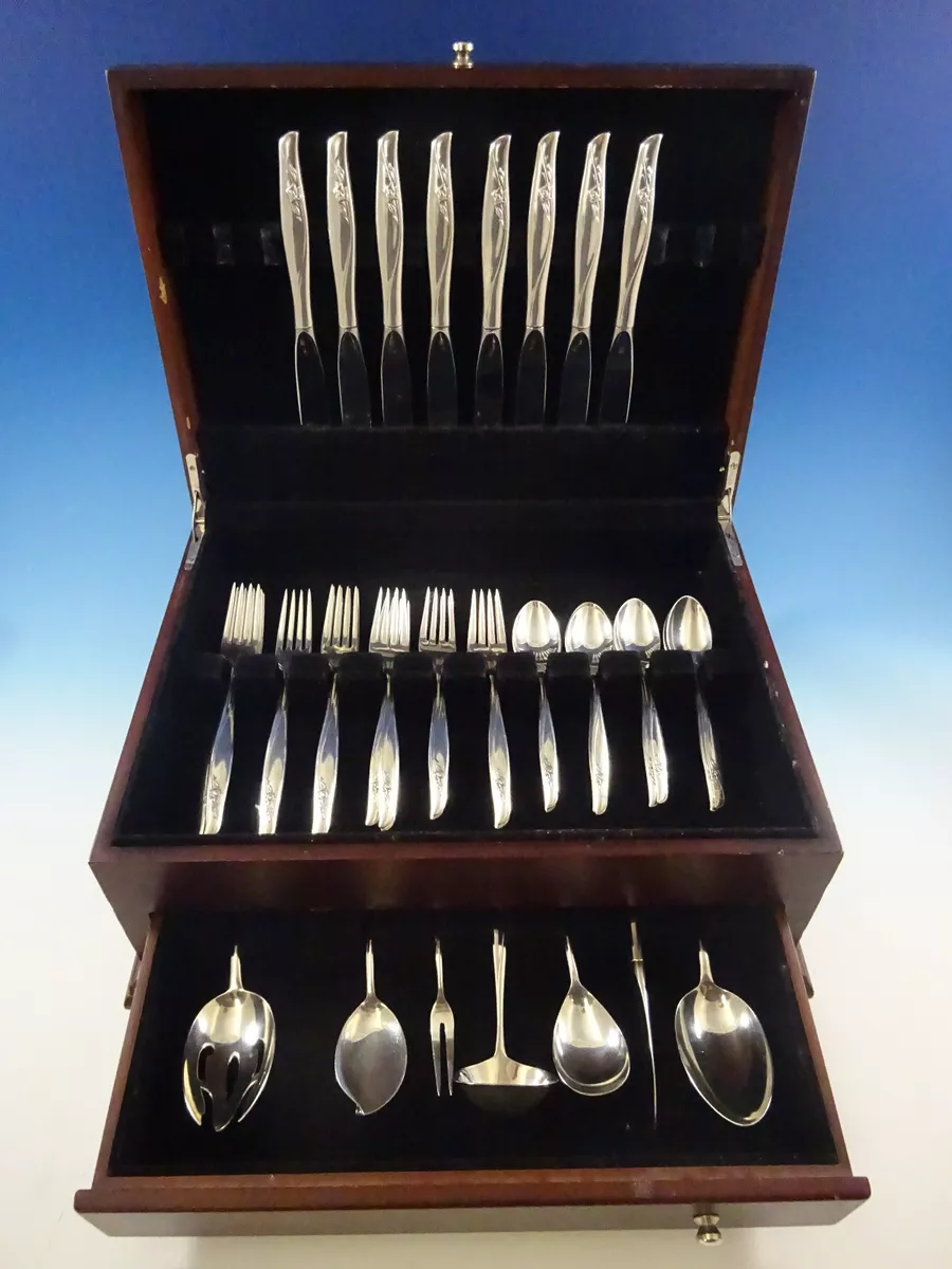 Sea Rose by Gorham Sterling Silver Flatware Set For 8 Service 39