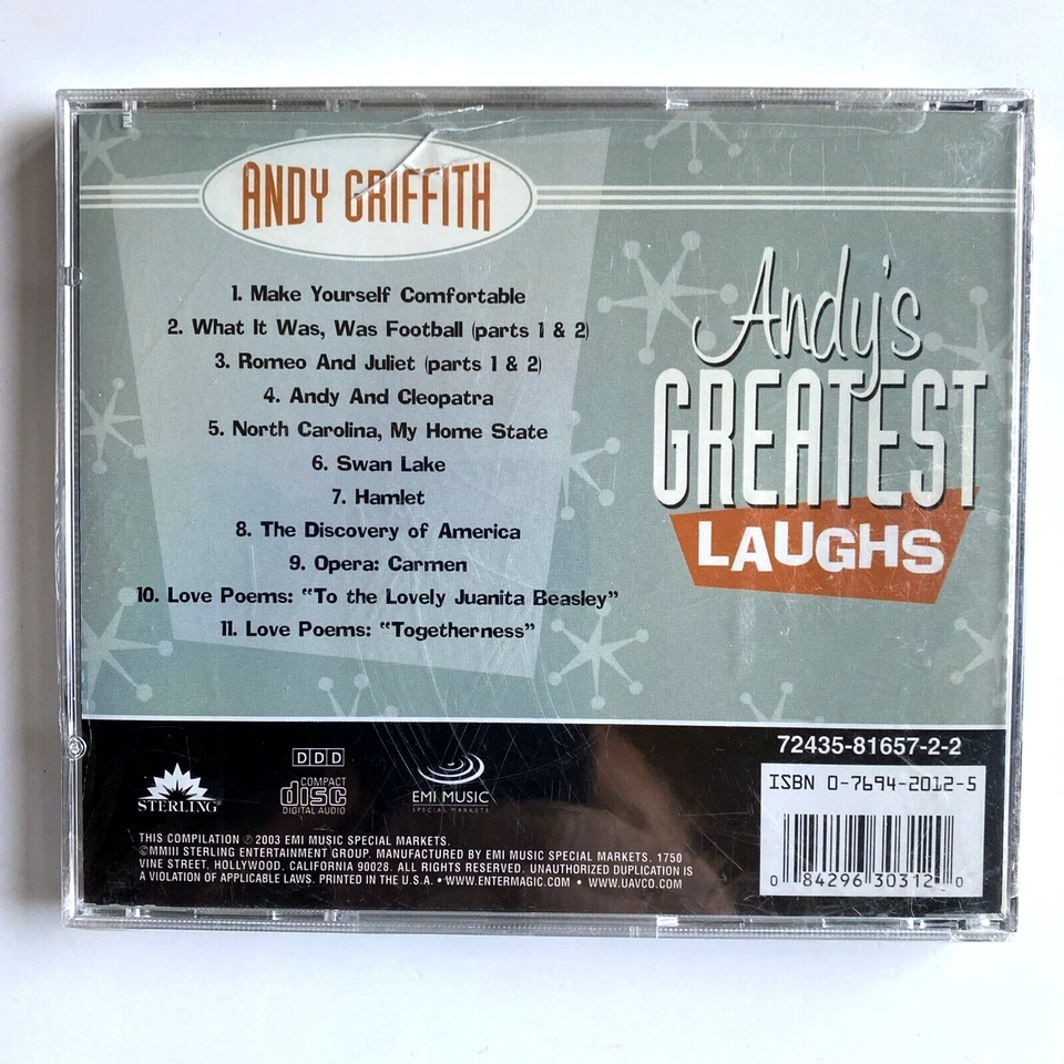 Andy Griffith / Andy's Greatest Laughs CD / Show / Sealed Condition - Image 2 of 4