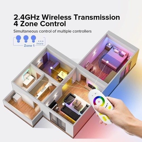 RGB/W LED Strip Light Remote Controller 2.4G RF Wireless Touch Screen DC 12V/24V - Picture 2 of 32