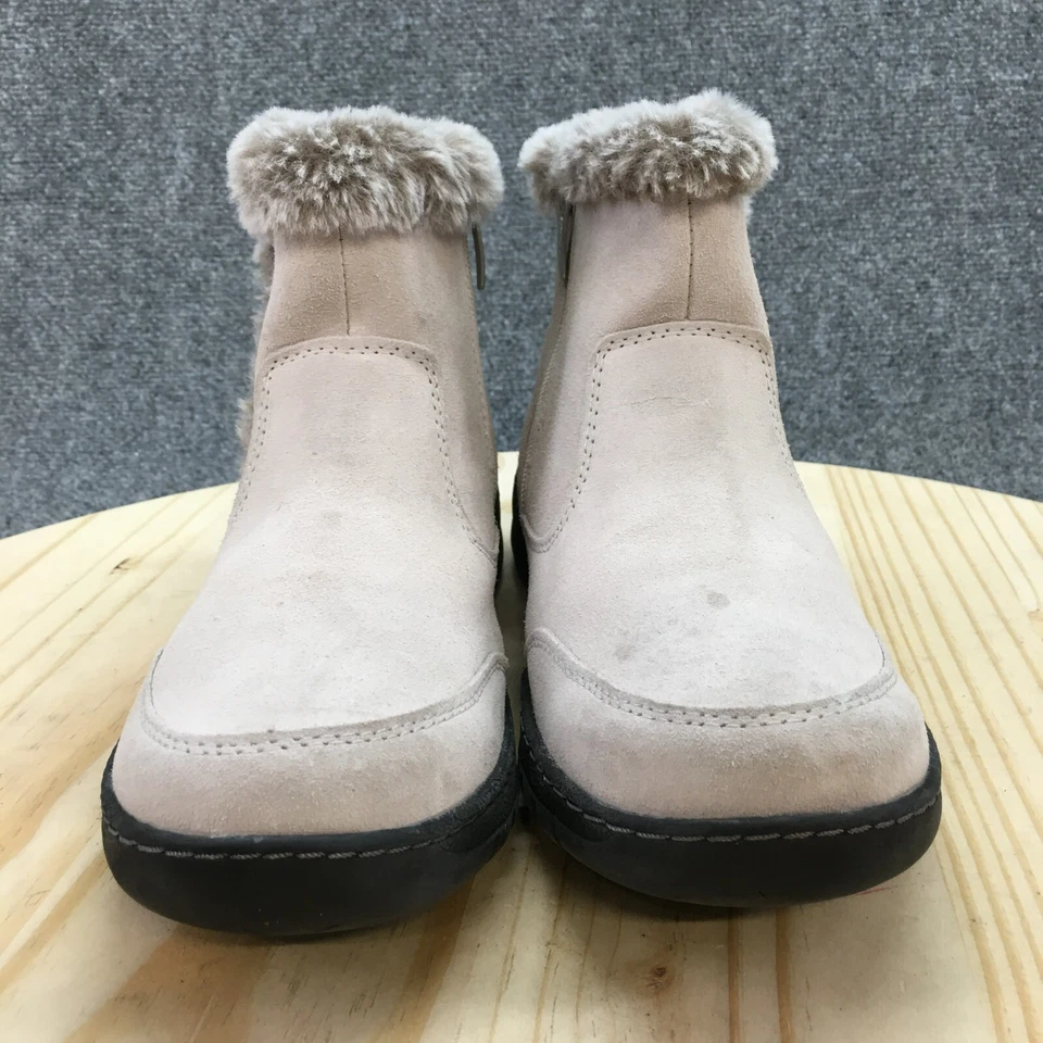 Khombu Winter Snow Boots Womens 10 M Iris Gray Leather Faux Fur Zip 1527296 - Image 4 of 4