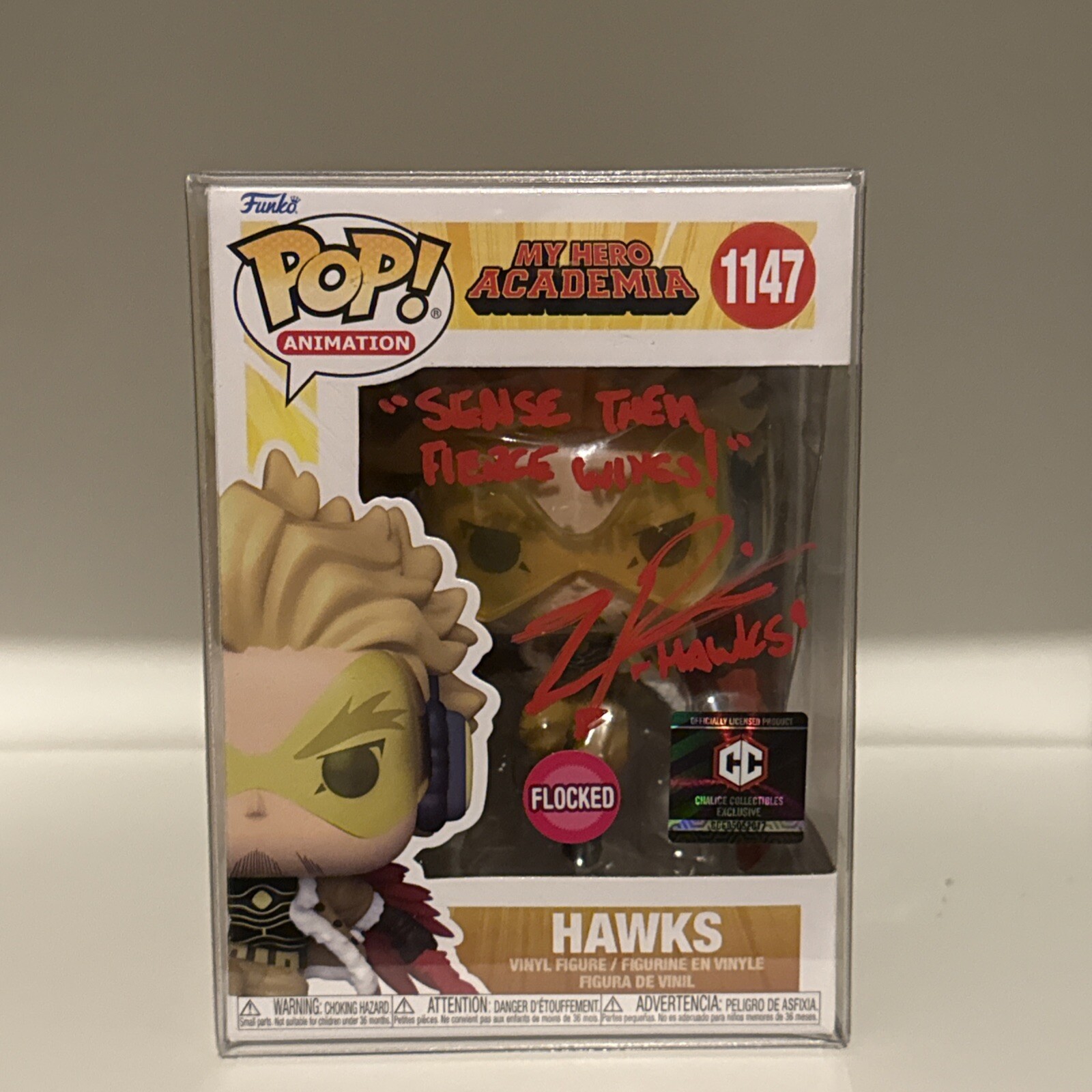Autographed Hawks Funko Pop! My Hero Academia Vinyl Figure (1147)