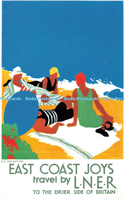 R489944 East Coast Joys Travel by L N E R No 2 Sun Bathing Tom Purvis National R
