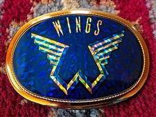 PAUL MCCARTNEY WINGS VINTAGE 1977 WINGS OVER AMERICA ORIGINAL RARE BELT BUCKLE