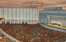 LAFAYETTE, IN Indiana  PURDUE UNIVERSITY~Hall of Music Interior  1947 Postcard