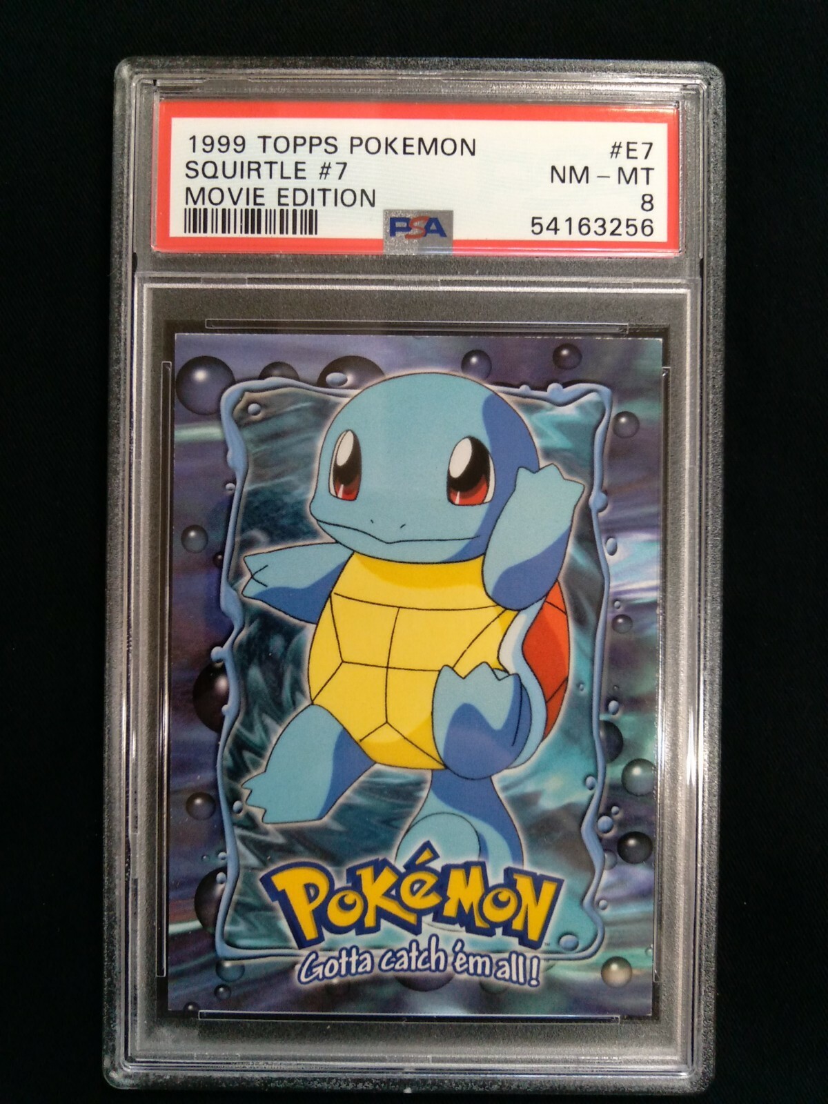 1999 Topps Pokemon - Squirtle #7 - Movie Edition #E7 NM - MT Graded PSA 8