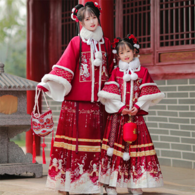 Female New Year's Hanfu Women New Year's Eve Dress Thickened Ancient Costume Set