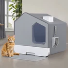 Extra Large Enclosed Cat Litter Box with Mat and Litter Scoop Anti-Splashing XL