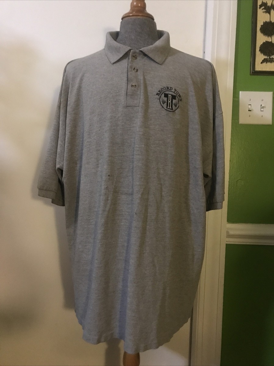 Record Town, Employee/Staff Collared, Shirt, 3X, Vintage